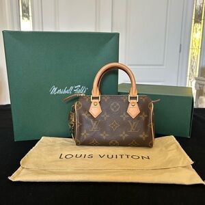 Rare, Retired Louis Vuitton Original Design Mini Speedy Handbag with Lock & Keys